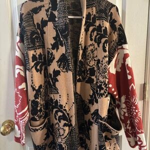 NWOT Anthropologie Multi Pattern long Cardigan
